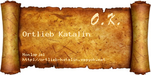 Ortlieb Katalin névjegykártya